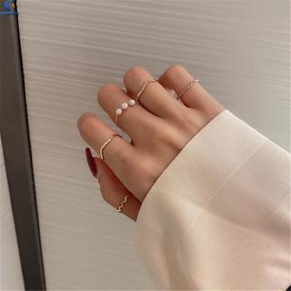 ราคาและรีวิวแหวน ขนาดเล็ก สไตล์เกาหลี สําหรับผู้หญิง 5 ชิ้น /1 ชุด