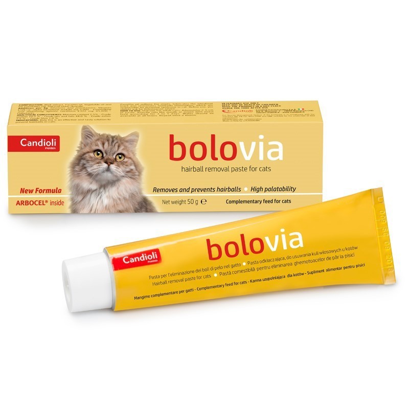 ภาพหน้าปกสินค้าBolo Via เจลลดก้อนขนน้องแมว นำเข้าจากอิตาลี ธรรมชาติ100% 50g.