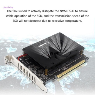Doublebuy อะแดปเตอร์การ์ดแยก PCI-E 4.0 X16 เป็น NVME M.2 M Key 4 SSDs RAID Array