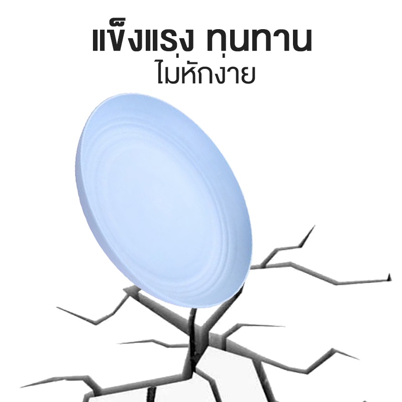 จาน-4pcs-ทำจากฟางข้าวสาลี-จานพลาสติก-จานข้าว-จานสวยๆ-จานข้าวฟางข้าวสาลี-23-25cm-เข้าไมโครเวฟได้-จานรอง-straw-plate-cpc