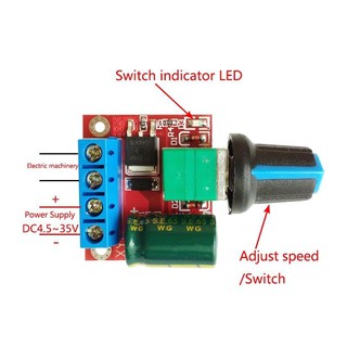 ตัวปรับรอบมอเตอร์ DC 4.5V-35V 5A