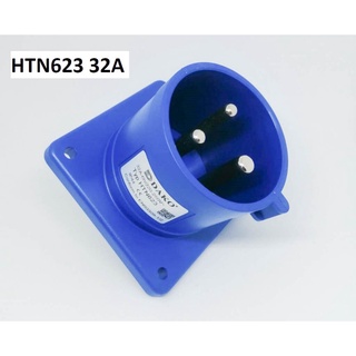 HTN623 ปลั๊กตัวผู้ติดลอย 2P+E 32A 230V IP44 6h