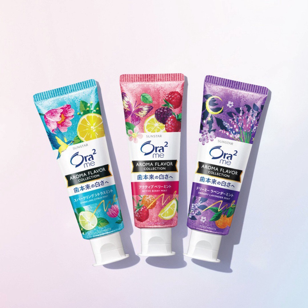ora2me-ยาสีฟัน-toothpaste-เพื่อการขจัดคราบ-stain-clear-aroma-flavor-collenciton-sunstar