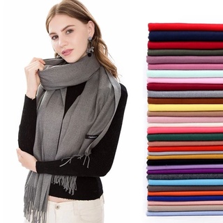 สินค้า ผ้าคลุมไหล่ ผ้าพันคอ ผ้าเเคลชเมียร์สีพื้น  (Cashmere)