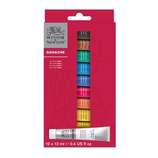 Winsor &amp; Newton Gouache Paint 10 x 12ml Tube Set