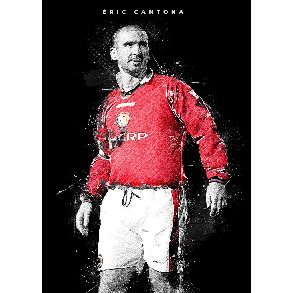 รูปภาพสินค้าแรกของเอริก ก็องโตนา Eric Cantona Manchester United MUFC แมนเชสเตอร์ยูไนเต็ด แมนยู Poster โปสเตอร์ รูปภาพ Red Devils ฟุตบอล