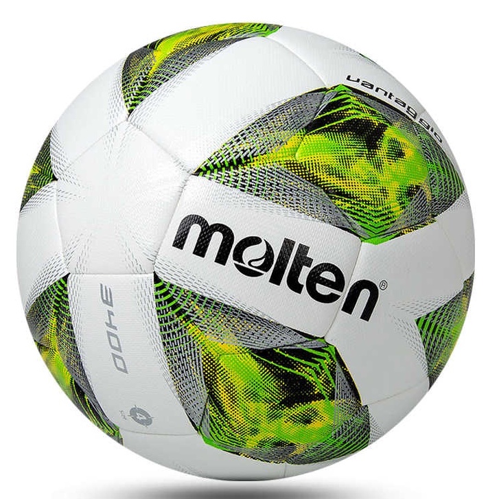 ภาพหน้าปกสินค้าMOLTEN ลูกฟุตบอล หนังเย็บ เบอร์ 4 Football PU pk F4A3400 G (950) แถมฟรี ตาข่ายใส่ลูกฟุตบอล +เข็มสูบลม+ที่สูบ(คละสี) จากร้าน sportlandwear บน Shopee