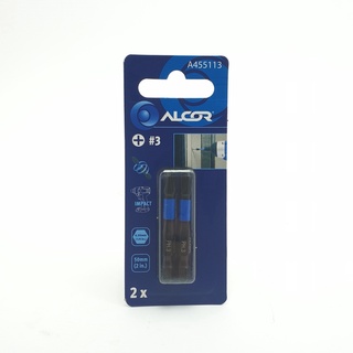 ALCOR ชุดดอกไขควงกระแทก หัวแฉก (2ชิ้น) รุ่น A455113 50MM.