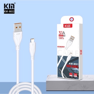 สายชาร์จ ยาว 1 เมตร Kin 3.1A ใช้สำหรับ ios / Micro USB / Type c สายชาร์จด่วน ชาร์จเร็ว ใช้ได้ทุกรุ่น