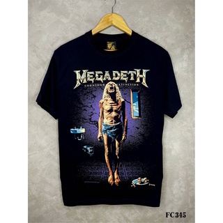 Megadethเสื้อยืดสีดำสกรีนลายFC345