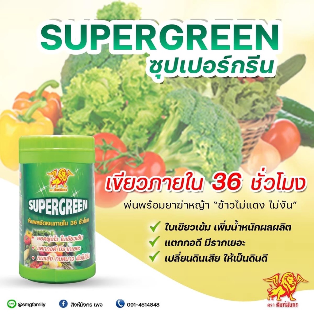 ซุปเปอร์กรีน-super-green-พลังเขียว-เขียวเร็ว36-ซม-ใบเขียว-เพิ่มราก-ขนายต้น-เพิ่มผลผลิต-100-กรัม