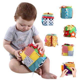 Sky Kids ลูกเต๋าผ้าเสริมพัฒนาการ Baby Plush Cube Learning Toys