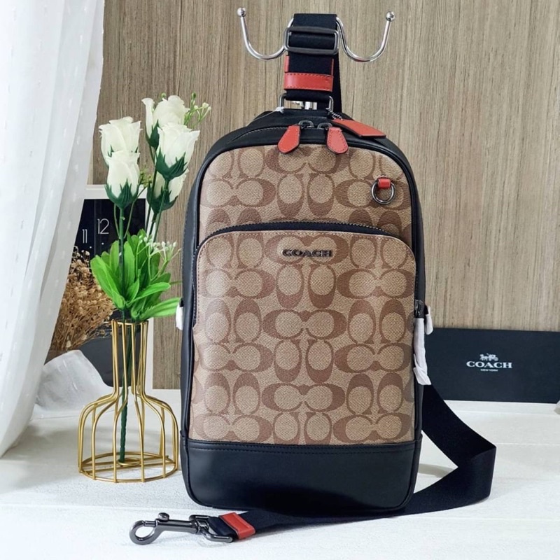 COACH 2999 COACH C8356 GRAHAM PACK IN COLORBLOCK SIGNATURE CANVAS Shopee Thailand