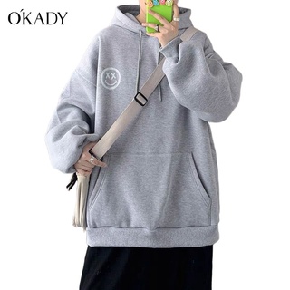 สินค้า OKADY เสื่อผู้ชาย ฤดูใบไม้ร่วงใหม่ผู้ชายเสื้อลำลองพิมพ์หลวมเกาหลี Hoodie Casual กีฬาแฟชั่น Jacket
