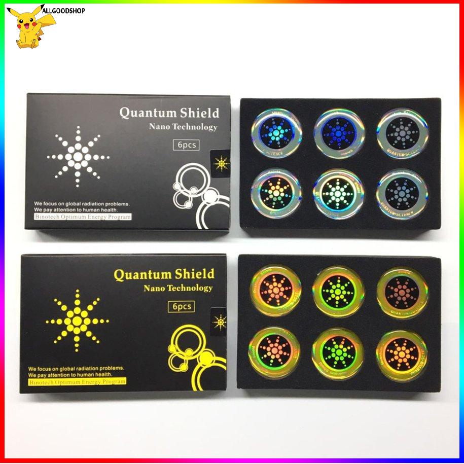สติ๊กเกอร์-quantum-shield-6-ชิ้นสําหรับโทรศัพท์ป้องกันรังสี-6pcs-set-round-quantum-shield-sticker