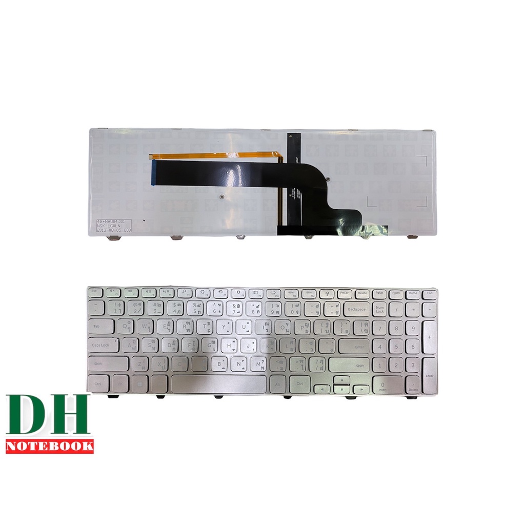 คีย์บอร์ดโน๊ตบุ๊ค-keyboard-dell-inspiron-15-7537-7000-p36f-15-7000-สีเงิน-มีไฟ-th-eng