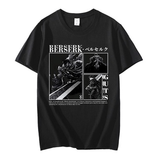 T-shirt  เสื้อยืด ผ้าฝ้าย พิมพ์ลายอนิเมะมังงะ Berserk Guts Gatsu Sacrifice Zodd โอเวอร์ไซซ์ แฟชั่นสําหรับผู้ชายS-5XL