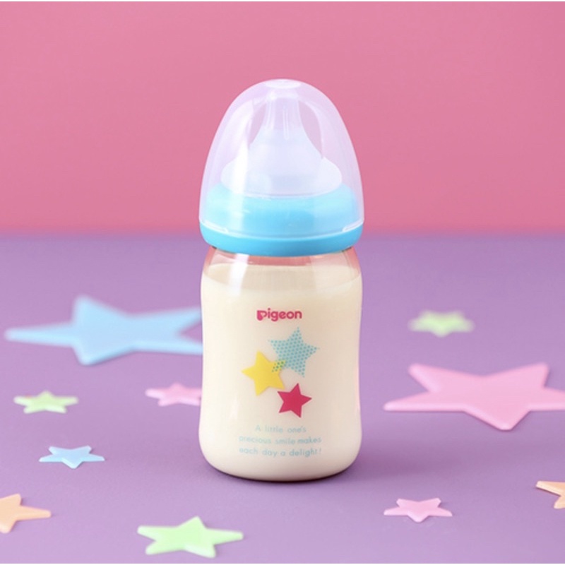 ขวดนม-pigeon-japan-สีชา-bpa-free-ของแท้-นำเข้าจากญี่ปุ่น