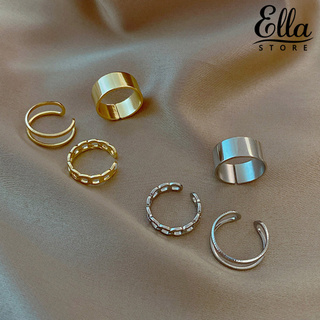 Ella ชุดแหวนอัลลอยแนวเรโทรปรับได้ 3 ชิ้น / ชุด