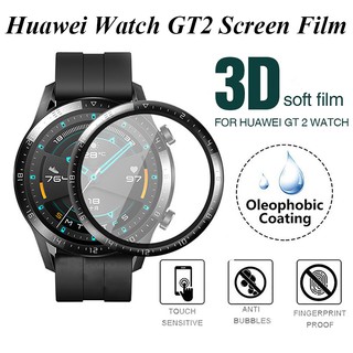 ฟิล์มกันรอยหน้าจอ 3D 3/1 แพ็ค สําหรับ Huawei Watch GT2 42 มม. 46 มม. GT2 Pro GT 2e 46 มม. พร้อมหน้าปัดพิมพ์ HD ใส Huawei Watch ฟิล์มป้องกันโค้ง