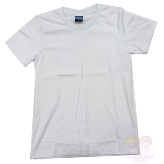 เสื้อยืดสีขาวคอกลม SIZE S/M/L/XL