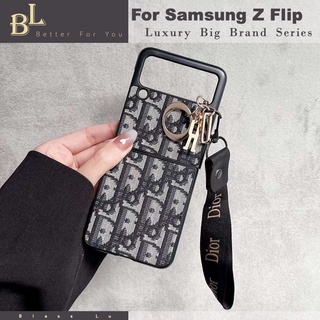 Bl เคสโทรศัพท์ผ้า 3D พร้อมสายคล้องมือ สําหรับ Samsung Galaxy Z Flip 5 4 3 Z Fold 5 4