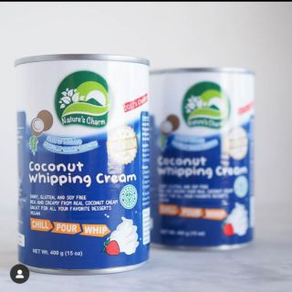 Coconut Whipping Cream 400 g Natures Charm นมมะพร้าววิปปิ้งครีม/วิปปิ้งครีมมะพร้าว/กะทิวิปปิ้งครีม/วิปปิ้งครีมเจ