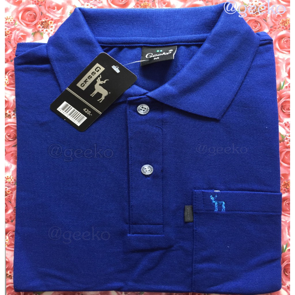 ภาพสินค้าpolo shirt คอปกสีน้ำเงินเข้ม แขนสั้น สีพื้นแบบชาย เป็นทรงตรงมาตรฐาน มีกระเป๋าที่หน้าอก Men Polo Shirts จากร้าน polopratunamkhonkhaen บน Shopee ภาพที่ 8