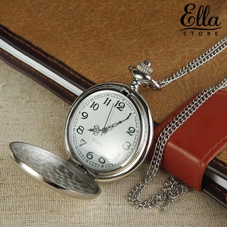 Ellastore123 นาฬิกาพ็อกเก็ตควอตซ์ แบบแขวน แม่นยํา เข้ากับทุกการแต่งกาย สไตล์พังก์ สําหรับชีวิตประจําวัน