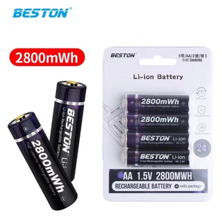 ถ่านชาร์จ BESTON 2AN-75  AA 1.5V  2800MWH   Li-ion Battery 4 ก้อน