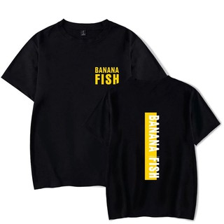 Alimoo Banana Fish Unisex เสื้อยืดผ้าฝ้ายแขนสั้น ผู้ชายผู้หญิง Plus Size 4XL 203A