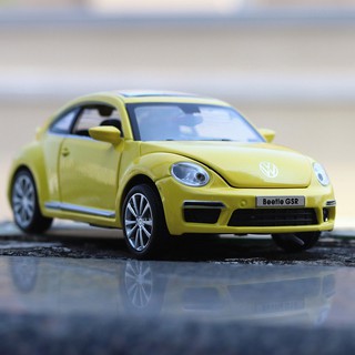 1/32 Scale แมลงปีกแข็ง VW Diecast หุ่นอัลลอย Sound &amp; Light