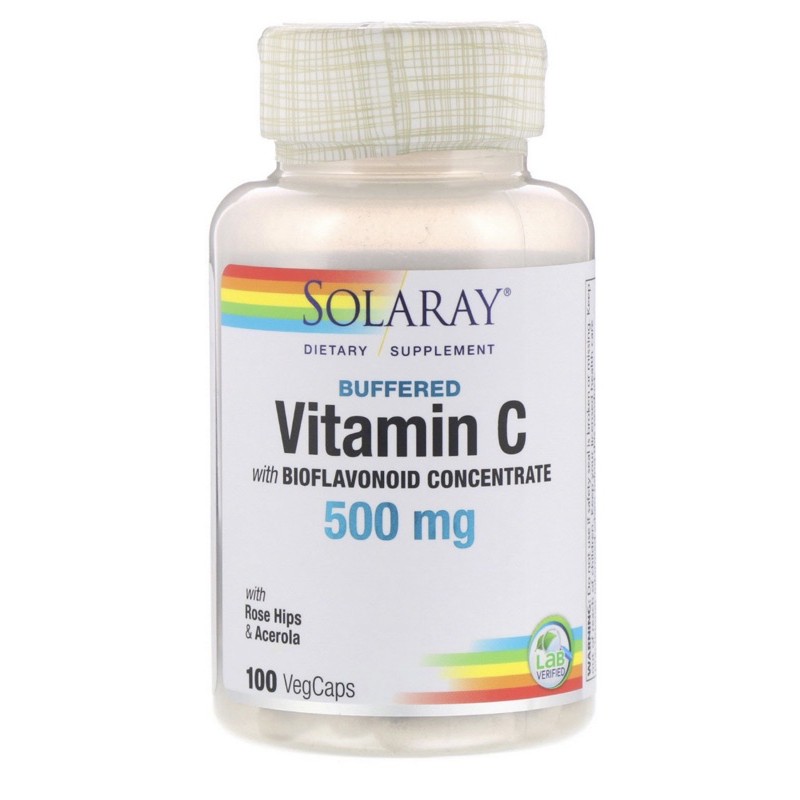 Vitamin C 500, 1,000 mg timed release SOLSRAY 100 เม็ด Shopee Thailand