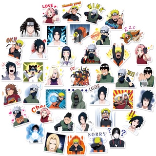 สติ๊กเกอร์การ์ตูน Naruto Anime กันน้ํา 40 ชิ้นสําหรับตกแต่ง Scrapbook