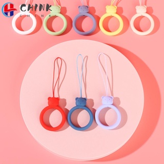 ภาพหน้าปกสินค้าCHINK Cartoon Bear Mobile Phone Lanyard Earphone Case U Disk Anti-lost Silicone Ring ซึ่งคุณอาจชอบสินค้านี้