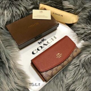 กระเป๋าสตางค์ coach 3พับ ขนาด 8 นิ้ว กระเป๋าสตางค์ใบยาว กระเป๋าสตางค์3พับ wallet bag โค้ช