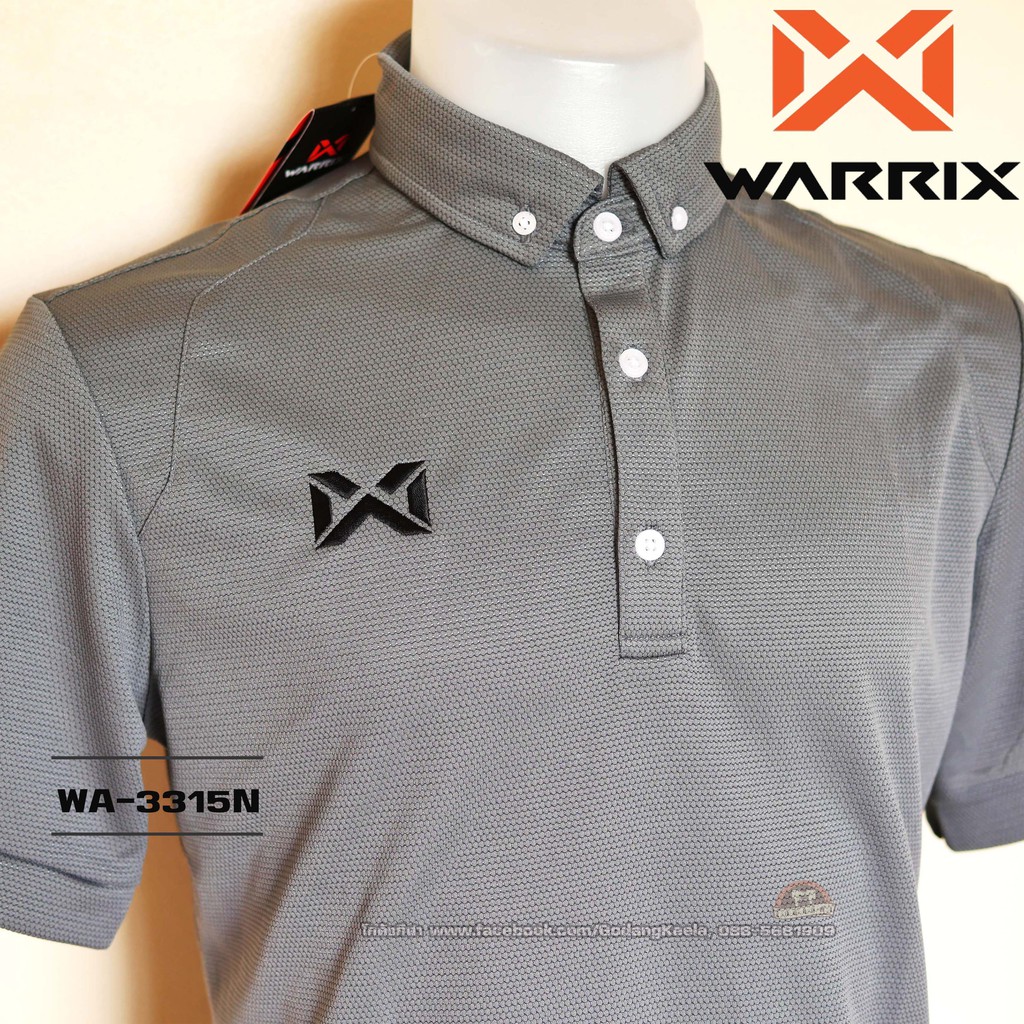 เสื้อโปโล-warrix-wa-3315n-wa-plan15-สีเทา-ee-วาริกซ์-วอริกซ์-ของแท้-100