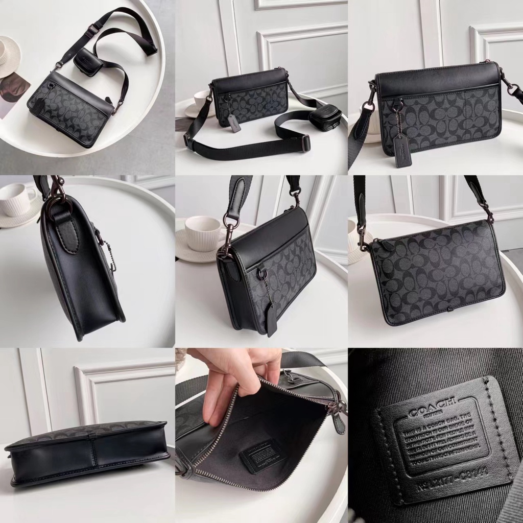 coach-c8141-กระเป๋าสะพายข้าง-ผ้าใบไฮบริดผู้ชายกระเป๋าถือกระเป๋าสะพายสลิง