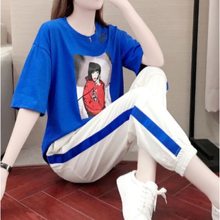 【พร้อมส่งในไทย】ชุดเข้าเซท เสื้อ+กางเกง