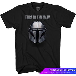 Tee เสื้อยืดชาย ดิสนีย์เสื้อยืดลำลอง Star Wars The Mandalorian This Is The Way T-Shirt Disney Team