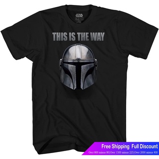 Tee เสื้อยืดชาย ดิสนีย์เสื้อยืดลำลอง Star Wars The Mandalorian This Is The Way T-Shirt Disney Team