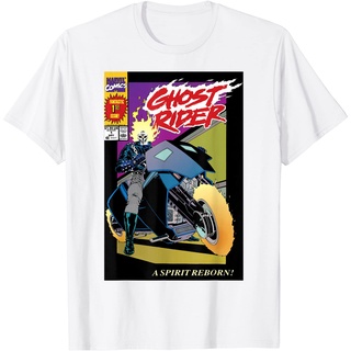 เสื้อยืด พิมพ์ลายการ์ตูน Marvel Ghost Rider Number 1 สําหรับเด็ก