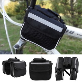 กระเป๋าจักรยาน กระเป๋าติดเฟรมจักรยาน กระเป๋าคาดเฟรมจักรยาน (Cycling Sport Frame Front Tube Double Side Bag)