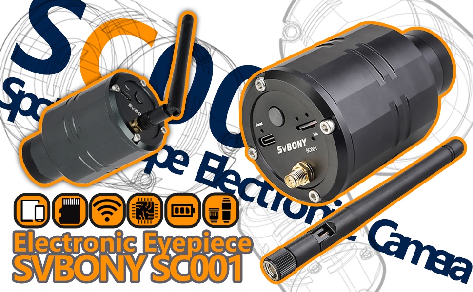 Svbony SC001 WIFI กล้องสโคป 2MP 1080P ไร้สาย พร้อมการ์ด TF 32GB 1.25 ...