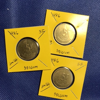 Special Lot No.60373 ปี1986 เบลเยี่ยม 5 FRANCS km 164-BELGIE เหรียญสะสม เหรียญต่างประเทศ เหรียญเก่า หายาก ราคาถูก