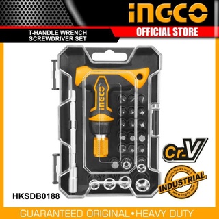 ภาพหน้าปกสินค้าINGCO ไขควงอเนกประสงค์ 24 ชิ้น HKSDB0188 ( T-Handle Wrench Screwdriver Set ) ไขควงชุด ไขควง ที่เกี่ยวข้อง