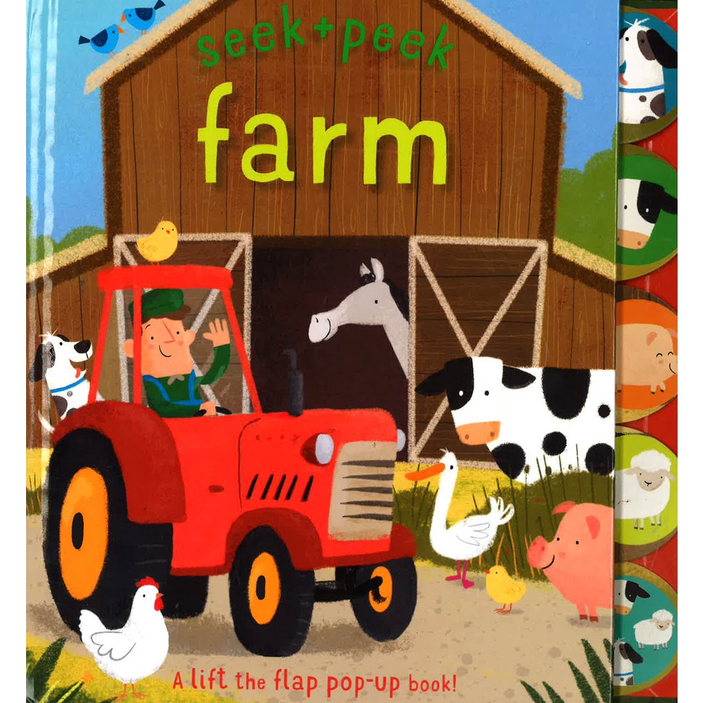 Seek + Peek Farm A lift the flap pop-up book! หนังสือเด็ก ภาษาอังกฤษ ...