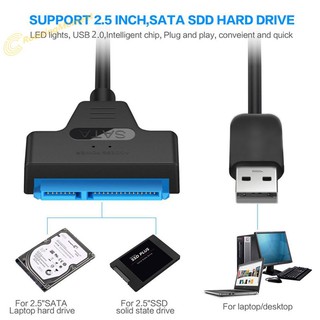 สินค้า อะแดปเตอร์แปลงสายเคเบิ้ล USB 2.0 to SATA 22pin สำหรับ 2.5 in HDD SSD