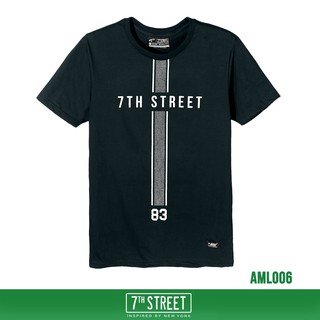 7th Street เสื้อยืด รุ่น AML006 Mix Line-กรมเข้ม ของแท้ 100%