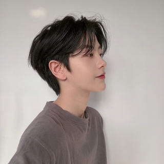 วิกผมญี่ปุ่นและเกาหลีชายผมสั้นตรงหล่อและเหมือนจริงผมสั้นตรงกลางหน้าม้าวิกผมเส้นใยเคมี